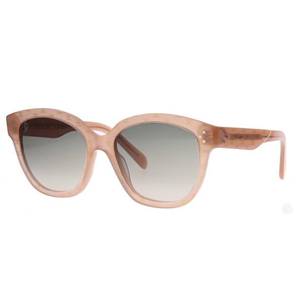CELINE CL40167I NUDE/GOLD/BLUE GRADIENT TRIOMPHE MONOGRAM UNISEX SUNGLASSES - Picture 6 of 10